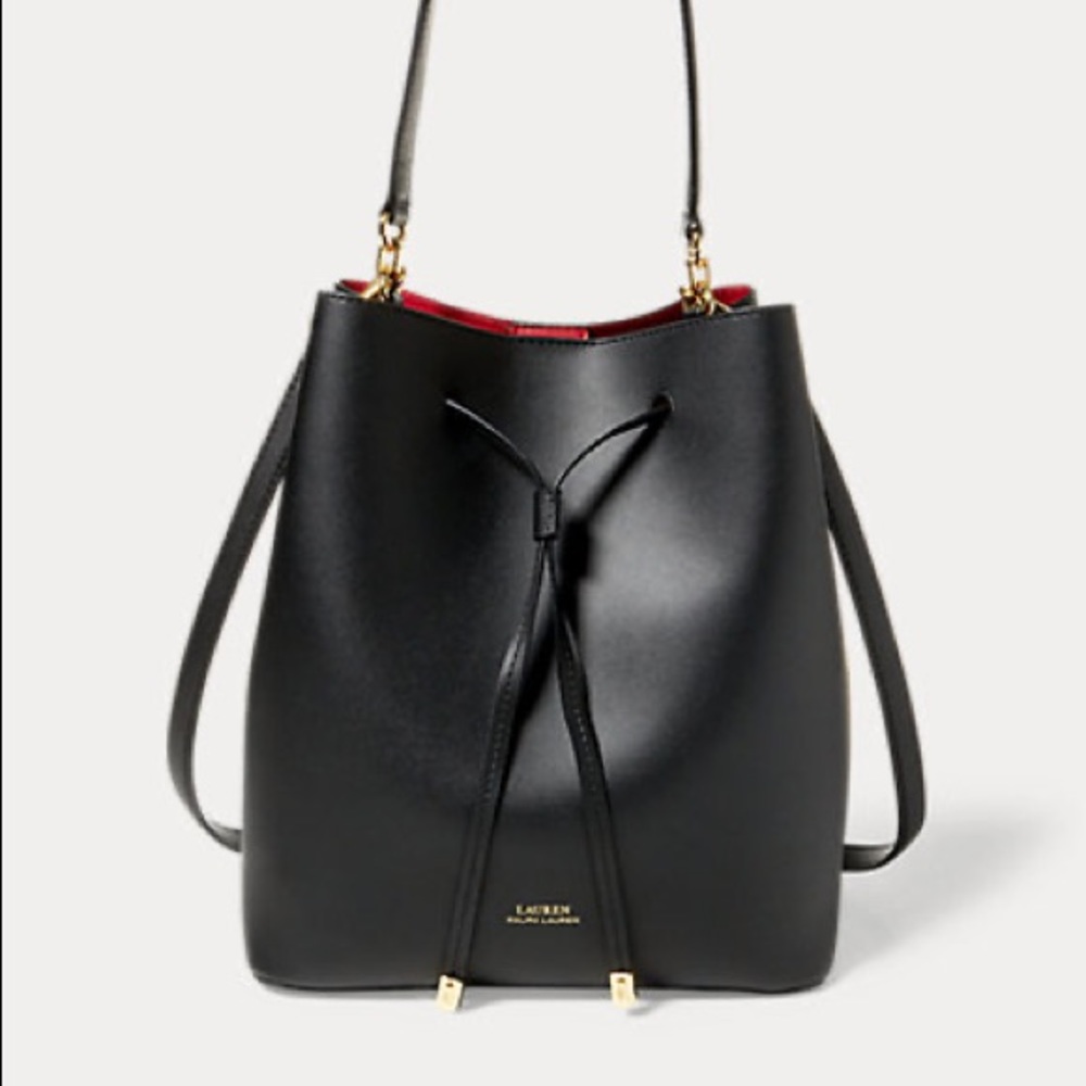 Ralph Lauren Leather Drawstring Bag